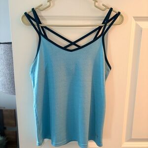 Under Armour Blue Tank with Criss-Cross Straps